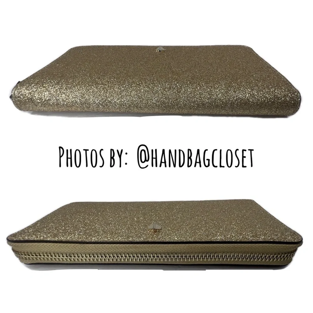 Kate Spade Burgess Court Glitter Gold Wallet
